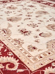 Chobi Ivory Red Rug - Thumbnail - 5