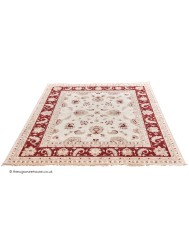 Chobi Ivory Red Rug - Thumbnail - 7