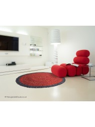 Mauritius Red Grey Rug - Thumbnail - 2