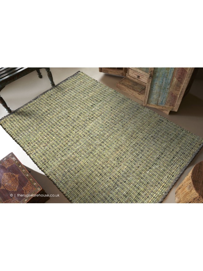 Wellington Green Grey Rug - 3