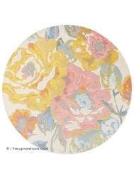 Flower Splash Circle Rug - Thumbnail - 7