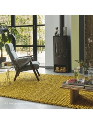 Pinstripe Yellow Rug - Thumbnail - 2