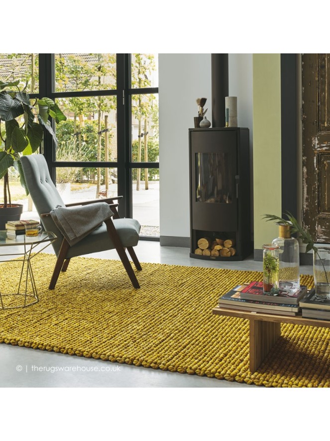 Pinstripe Yellow Rug - 2