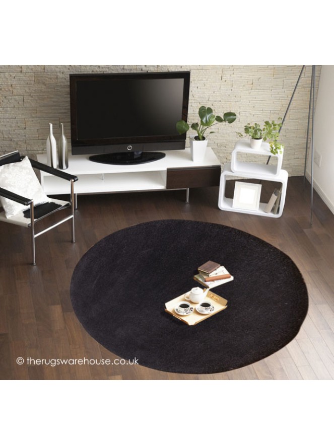 Comfort Black Circle Rug - 2