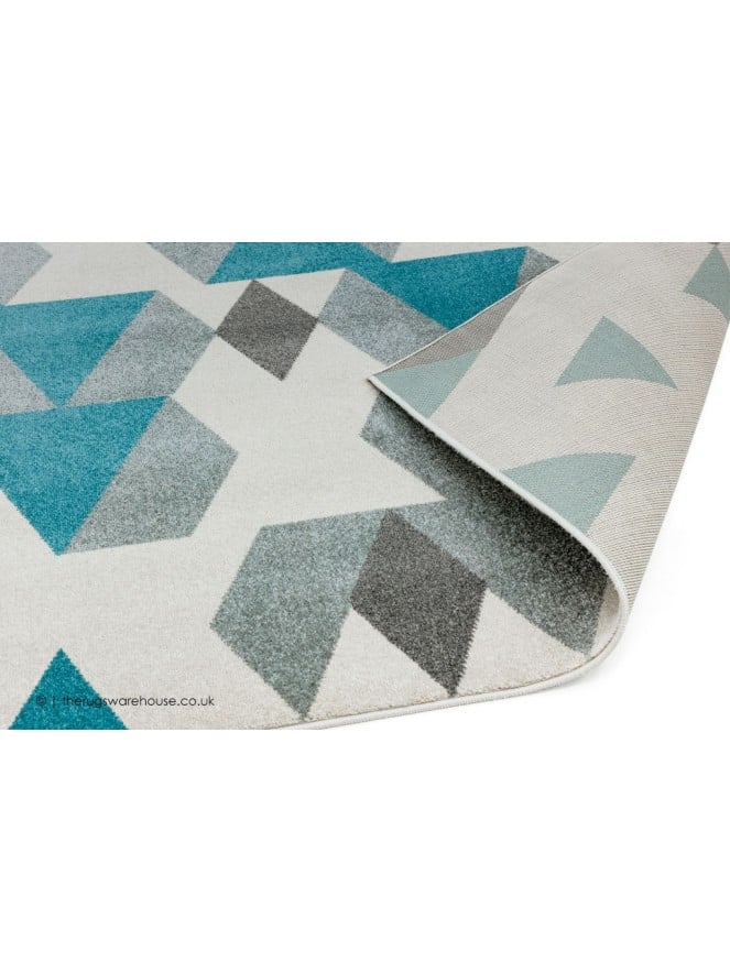 Pyramids Blue Rug - 3