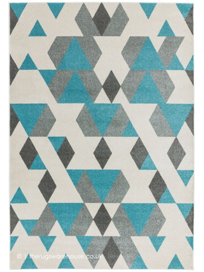 Pyramids Blue Rug - 4