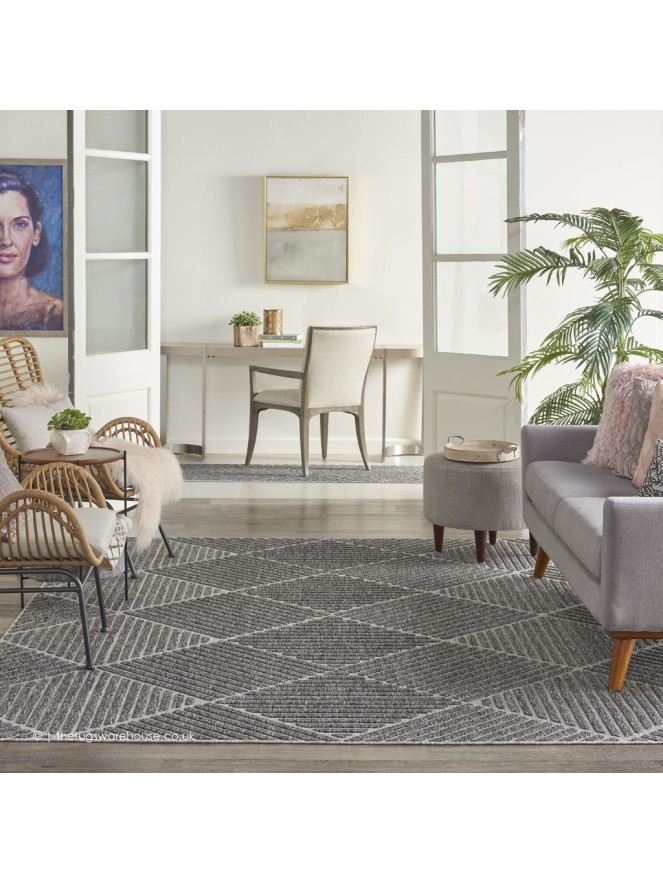 Cozumel Geo Dark Grey Rug - 3