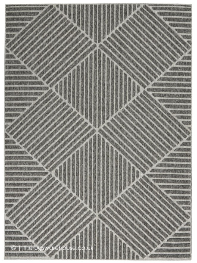 Cozumel Geo Dark Grey Rug - 9