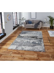 Plume Grey Navy Rug - Thumbnail - 2