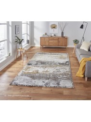 Plume Grey Ochre Rug - Thumbnail - 2