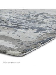 Plume Grey Navy Rug - Thumbnail - 4