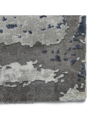 Plume Grey Navy Rug - Thumbnail - 6