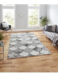 Scale Grey Silver Rug - Thumbnail - 2