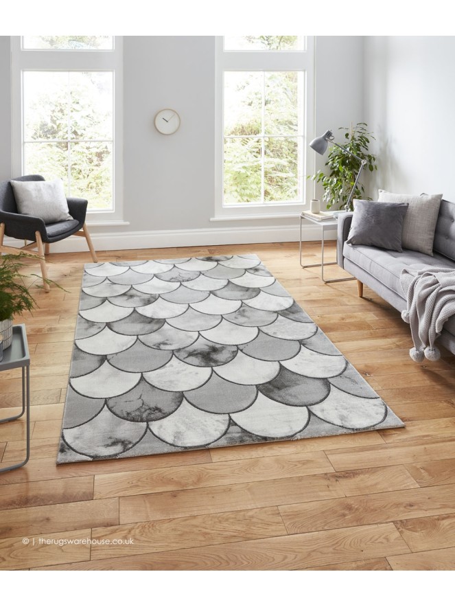 Scale Grey Silver Rug - 2