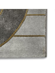 Retro Grey Gold Rug - Thumbnail - 7