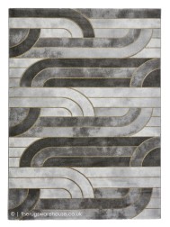 Retro Grey Gold Rug - Thumbnail - 8