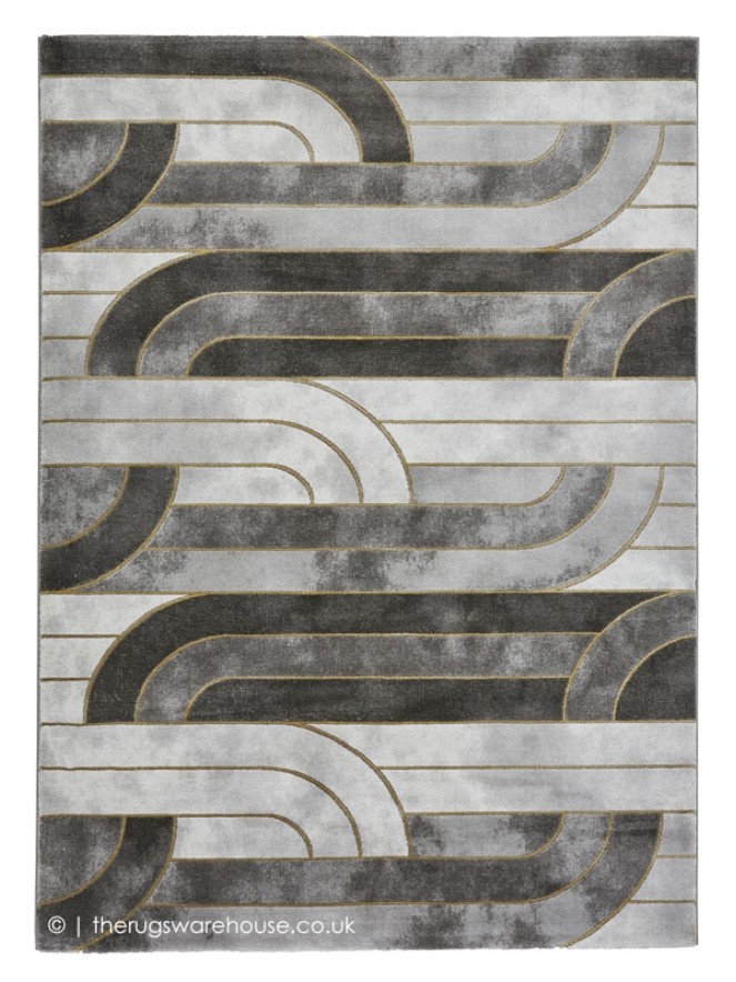 Retro Grey Gold Rug - 8