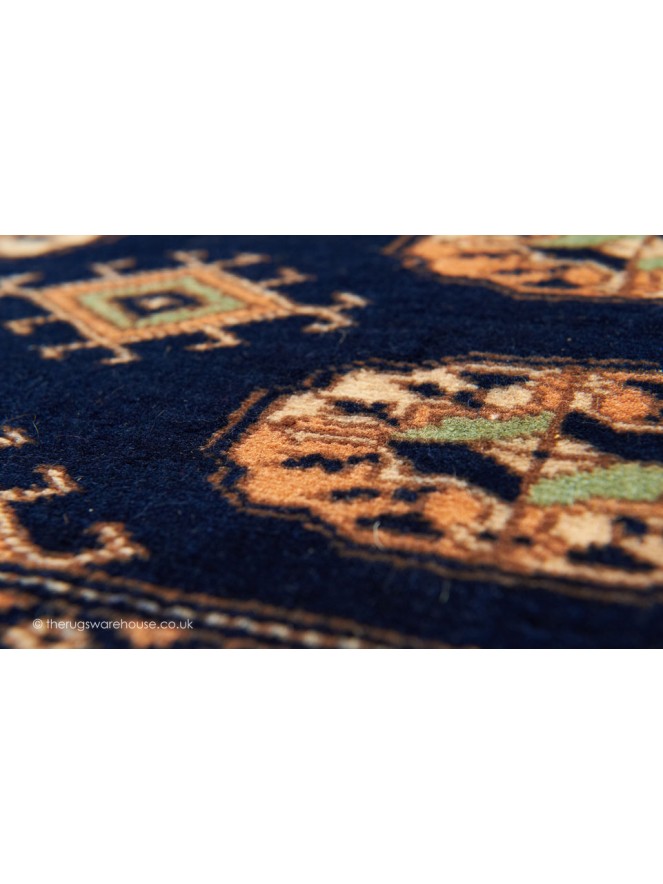 Bokhara Navy Rug - 7