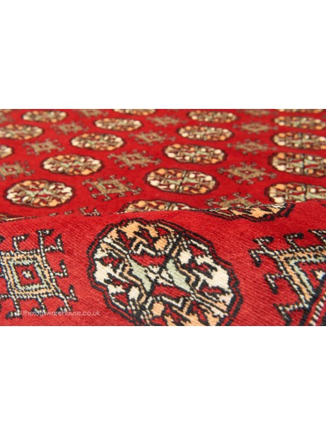 Bokhara Traditional Hand Knotted Red Wool Rug 4'2 x 6'1