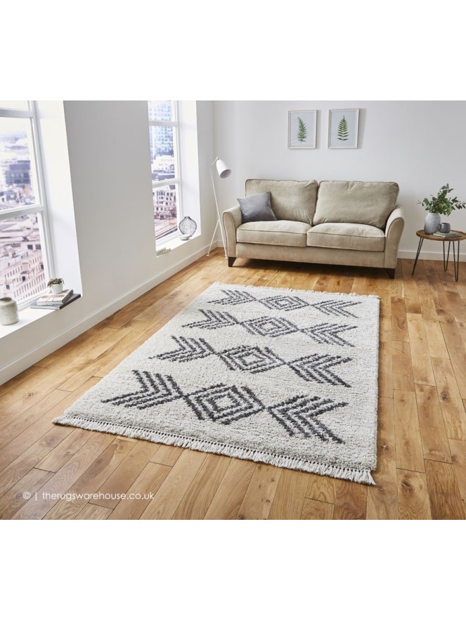 Sahrawi Cream Grey Rug - 2