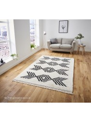 Sahrawi Ivory Black Rug - Thumbnail - 2