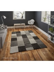 Palmoro Grey Black Rug - Thumbnail - 2