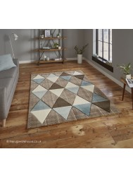 Proska Beige Blue Rug - Thumbnail - 2