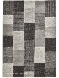 Palmoro Grey Black Rug - Thumbnail - 4