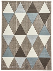 Proska Beige Blue Rug - Thumbnail - 4