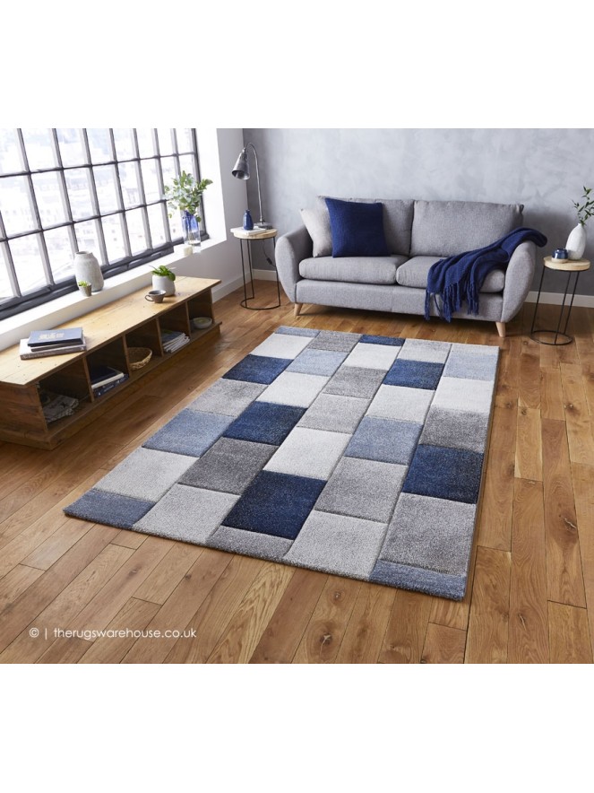 Palmoro Grey Blue Rug - 2