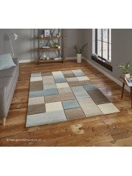 Nordia Beige Blue Rug - Thumbnail - 2