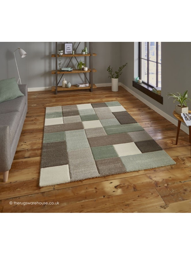 Nordia Beige Green Rug - 2