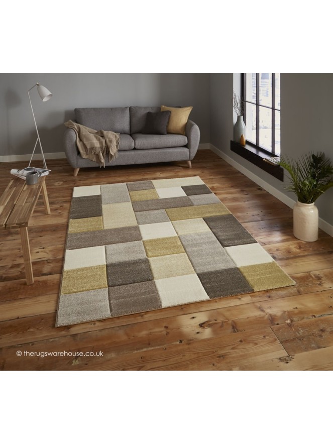 Nordia Beige Yellow Rug - 2