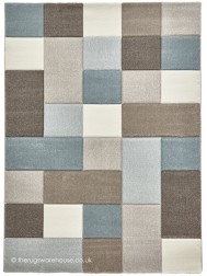 Nordia Beige Blue Rug - Thumbnail - 4