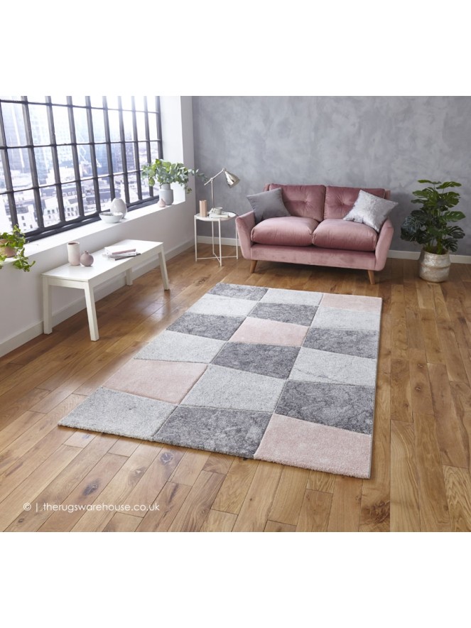 Martini Grey Rose Rug - 2