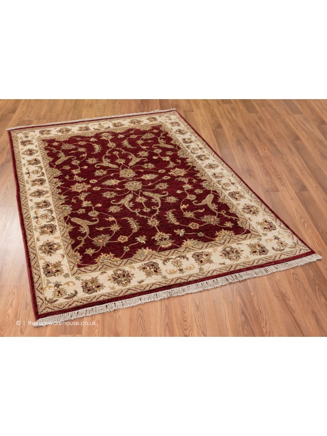 Royal Ziegler Dark Red Rug - 3