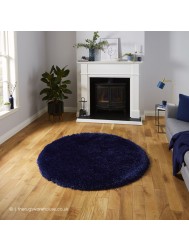 Montana Dark Navy Circle Rug - Thumbnail - 2