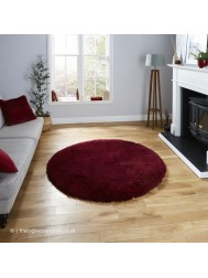 Montana Dark Red Circle Rug - Thumbnail - 2