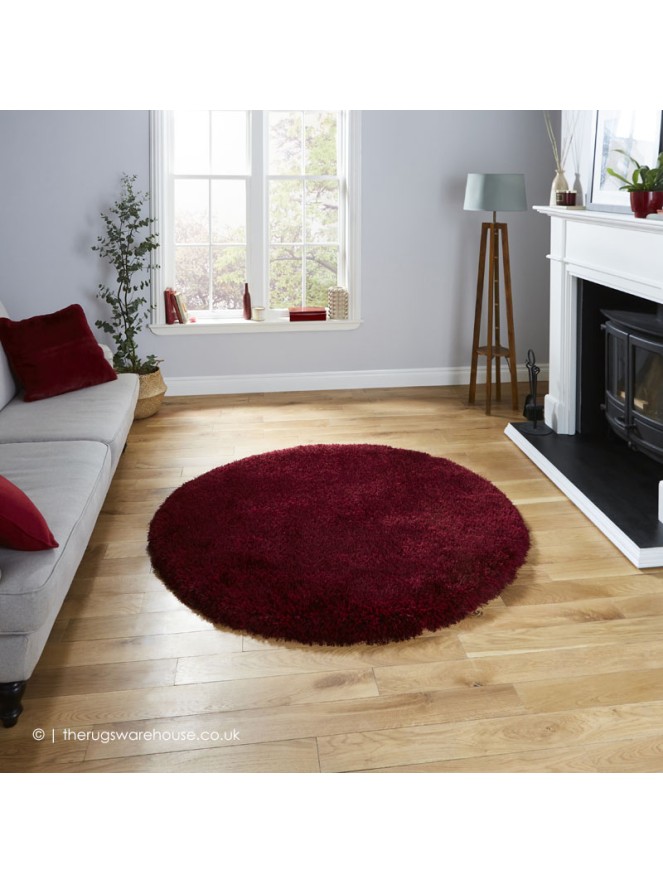 Montana Dark Red Circle Rug - 2