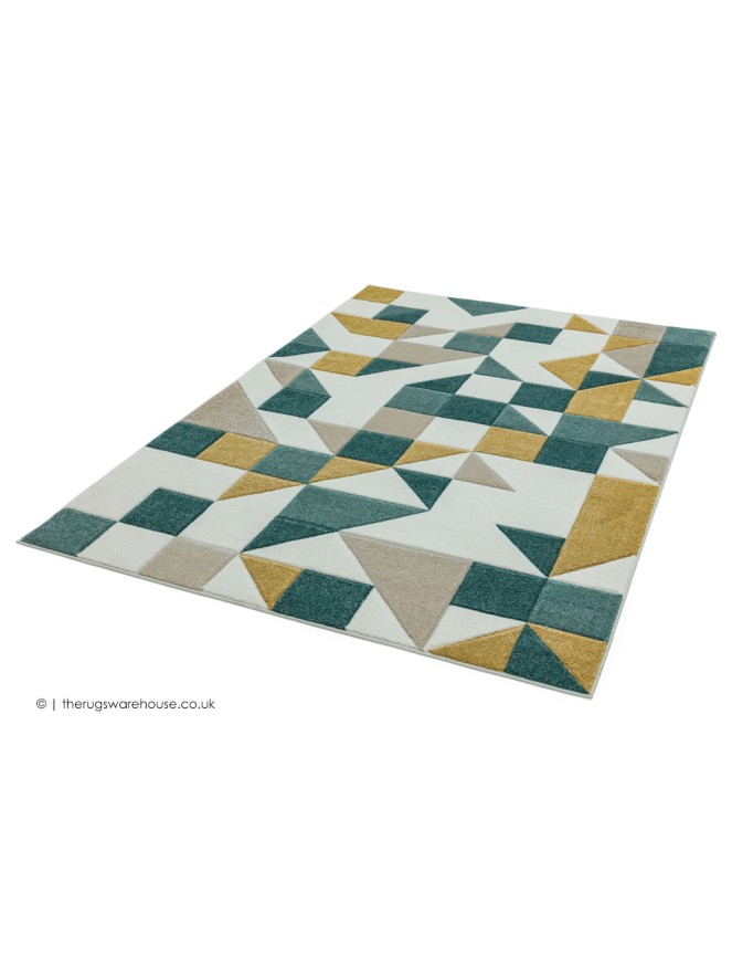 Sketch Shapes Green Rug - 5