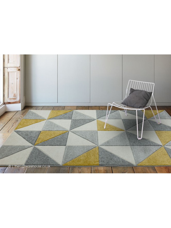 Sketch Cubic Ochre Rug - 2