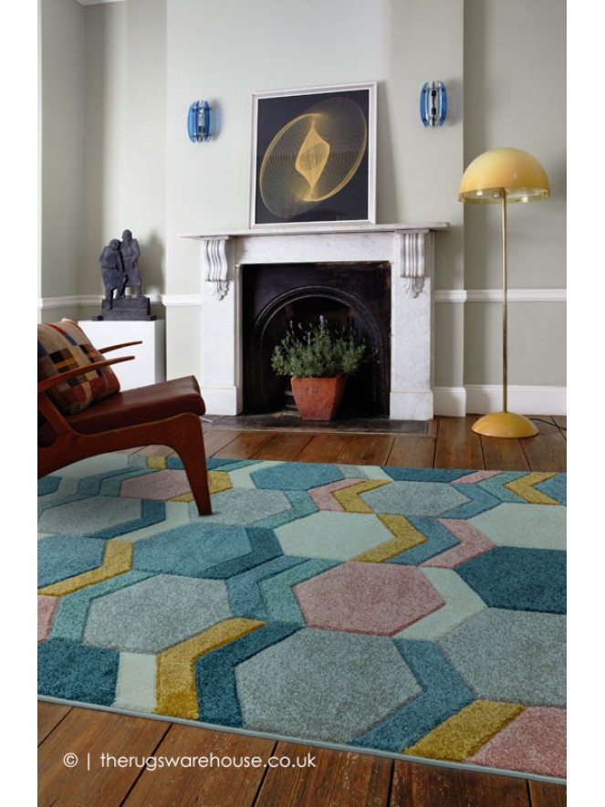 Sketch Hexagon Multi Rug - 2