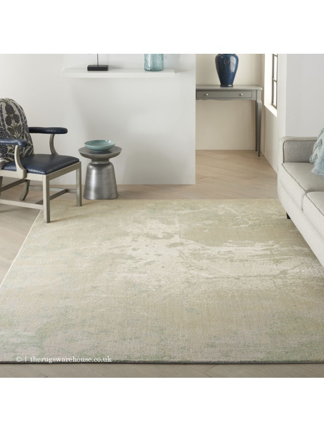 Twilight Chic Ivory Green Rug - 3