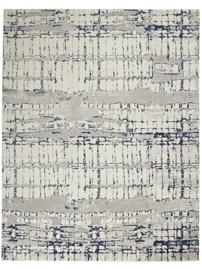 Twilight Chic Ivory Navy Rug - 8