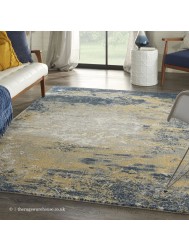 Twilight Chic Navy Gold Rug - Thumbnail - 2