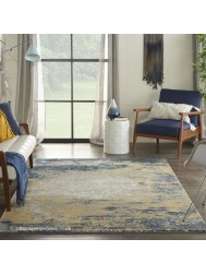 Twilight Chic Navy Gold Rug - Thumbnail - 3