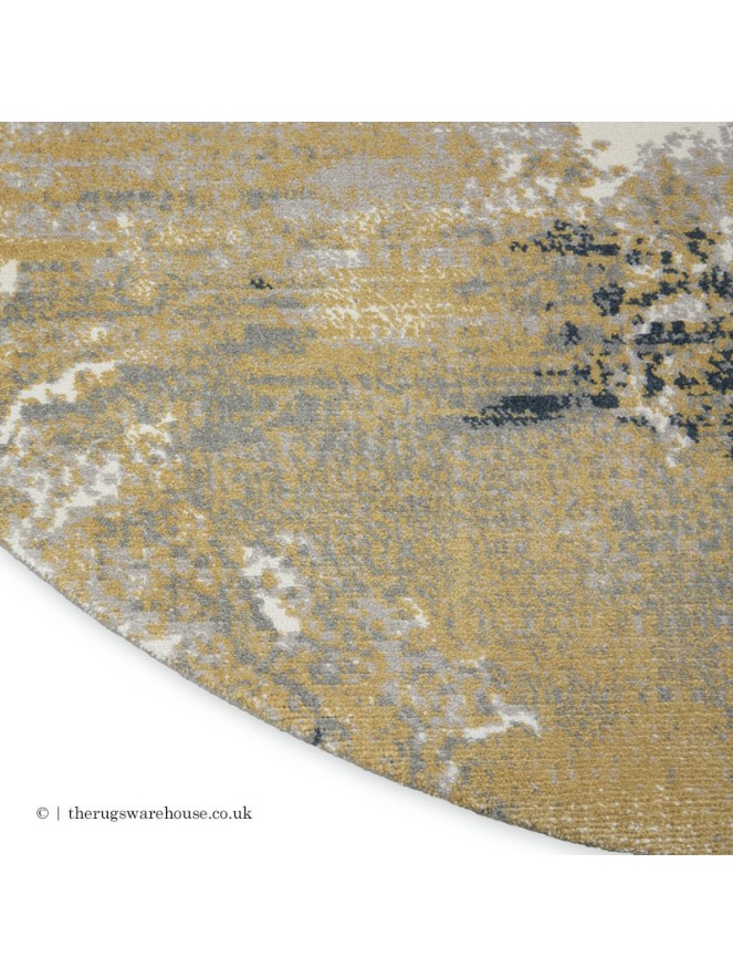 Twilight Chic Navy Gold Circle Rug - 5