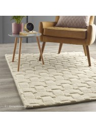 Basket Weave Ivory Rug - Thumbnail - 2