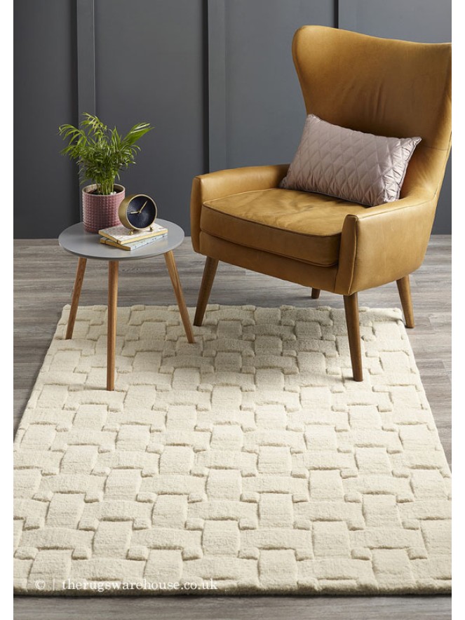 Basket Weave Ivory Rug - 3