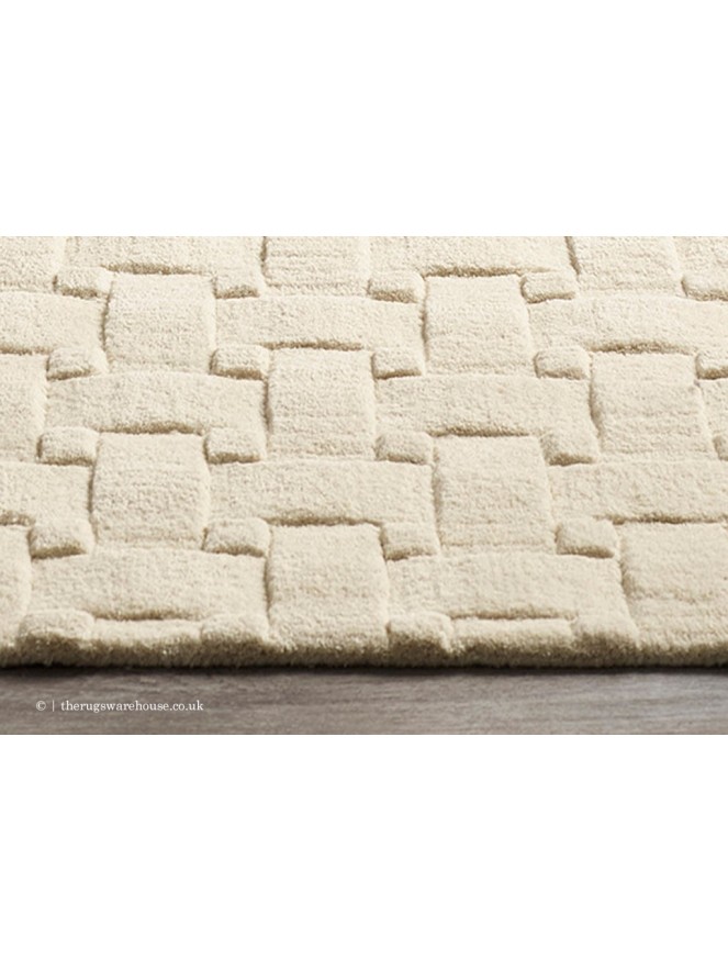 Basket Weave Ivory Rug - 4